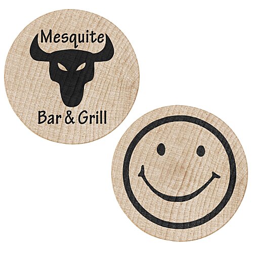 Wooden Nickel - Smiley Face Main Image