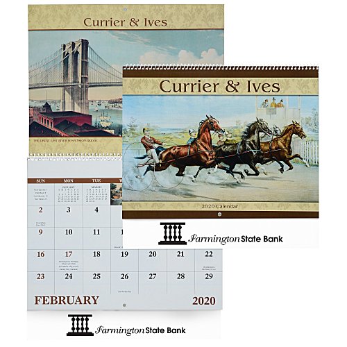 Currier & Ives Calendar - Spiral Main Image