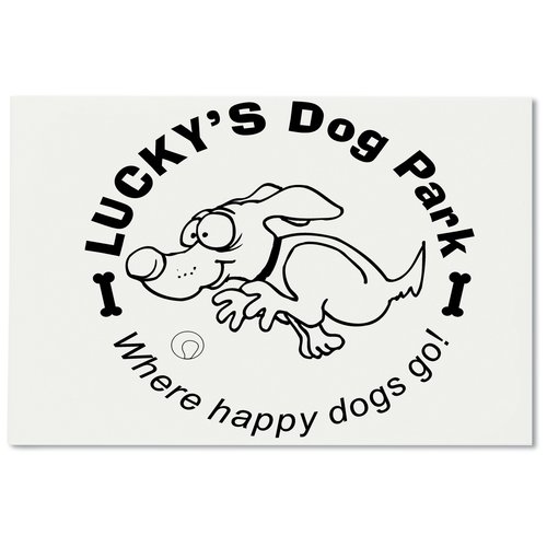 Value Decal - Rect w/SQ Corners - 2" x 3" -Static Back-White Main Image