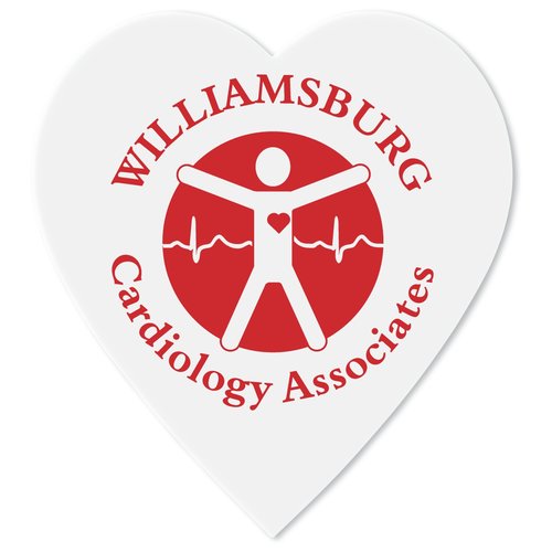 Value Decal - Heart - 2-3/4" x 3" - Static on Back - Clear Main Image