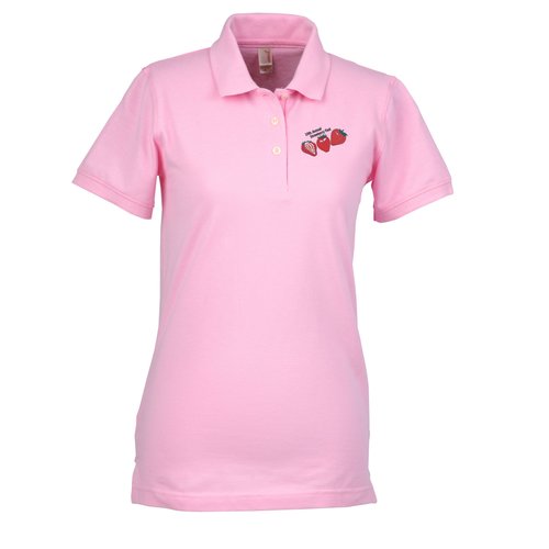 Anvil 6.5 oz. Ringspun Cotton Pique Sport Shirt - Ladies' Main Image