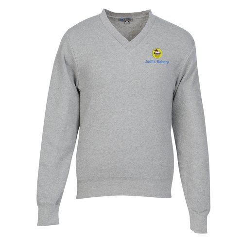 Ultra-Soft Cotton V-Neck Sweater - Men's Main Image