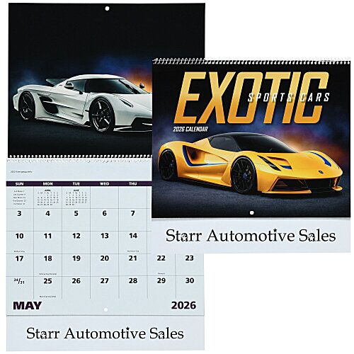 Exotic Sports Cars Calendar - Spiral Main Image