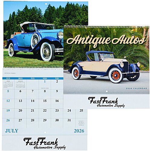 Antique Autos Calendar - Spiral Main Image