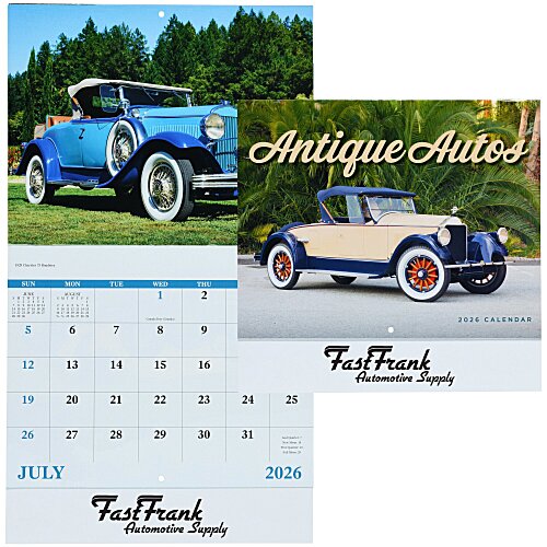 Antique Autos Calendar - Stapled Main Image