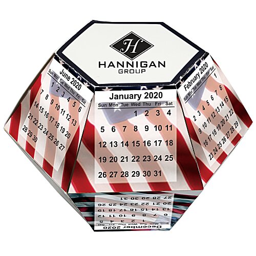 Pop Up Calendar - USA Flag Main Image
