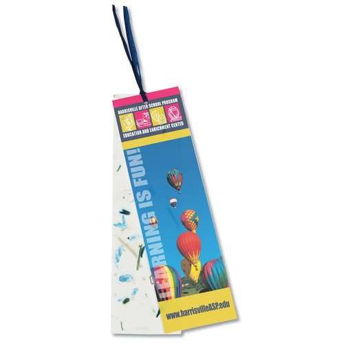 Seeded Message Bookmark - Blue Wild Flower Main Image