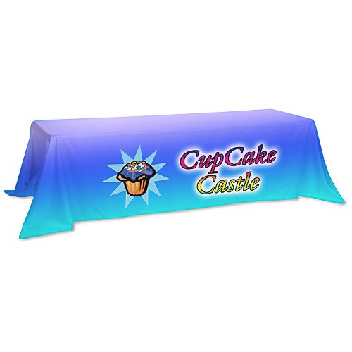 Value Closed-Back Table Throw - 88" x 156" - Full Color Main Image