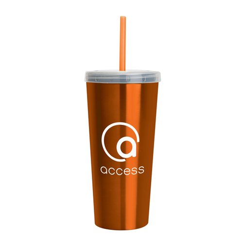 Stainless Tumbler w/Straw - 18 oz. Main Image