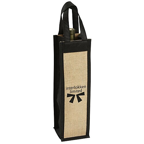Jute Wine Bottle Gift Tote - 24 hr Main Image