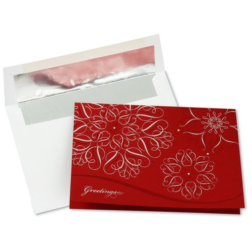 Swirly Flakes Greeting Card Main Image