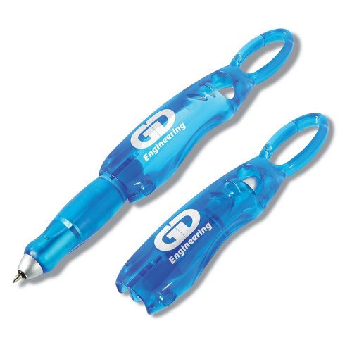 Flip Carabiner Gel Rollerball Pen - Closeout Main Image
