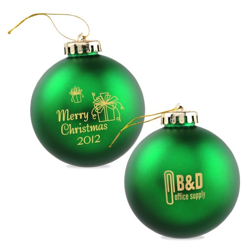 3 1/4" Round Ornament - Present - Merry Christmas Main Image