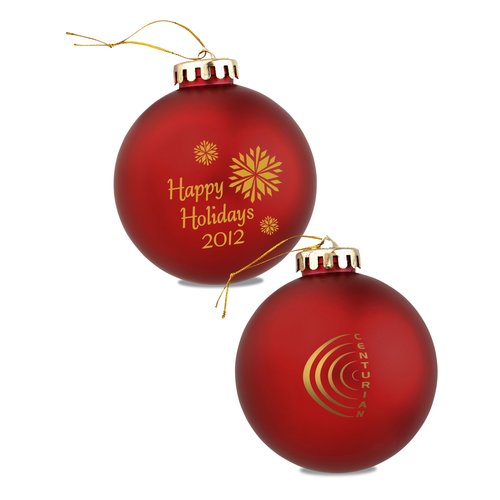 3 1/4" Round Ornament - Snowflake - Happy Holidays Main Image
