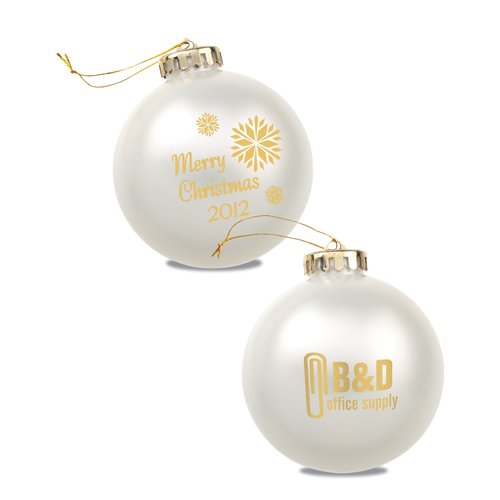 3 1/4" Round Ornament - Snowflake - Merry Christmas Main Image