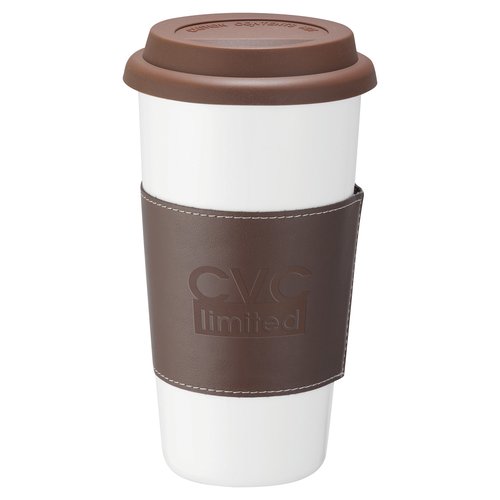 Double Wall Ceramic Tumbler w/wrap - 15 oz. Main Image