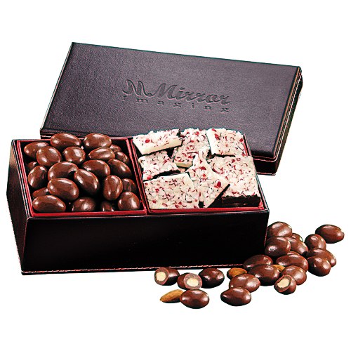 Executive Box with Chocolate Almonds & Peppermint Bark Main Image