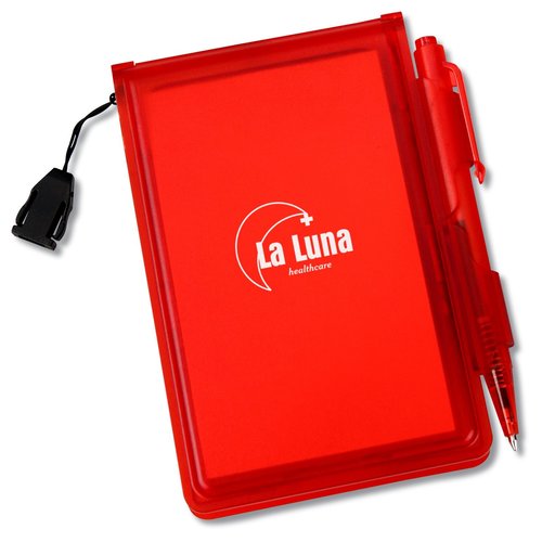 Notepad, Pen & Card Holder on Lanyard - Closeout Main Image