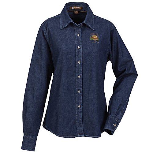 Washed Denim Long Sleeve Shirt - Ladies' Main Image