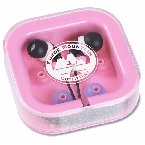 Ear Buds w/Interchangeable Covers - Pink Main Image