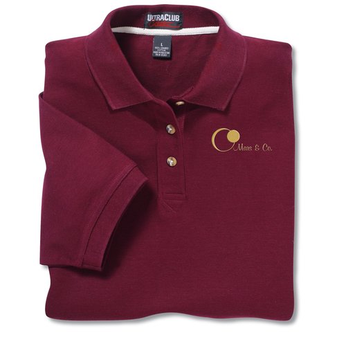 Ultra Club 100% Cotton Pique Shirt - Ladies' Main Image