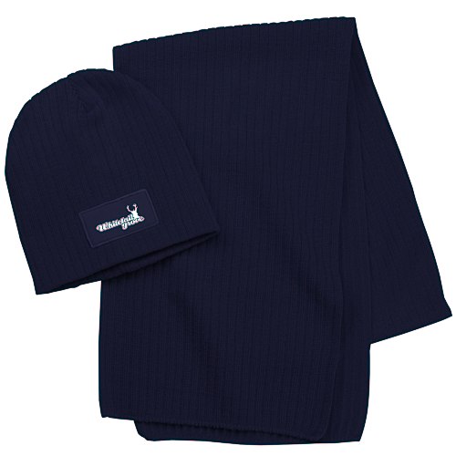 Rib Knit Scarf and Beanie Set Main Image
