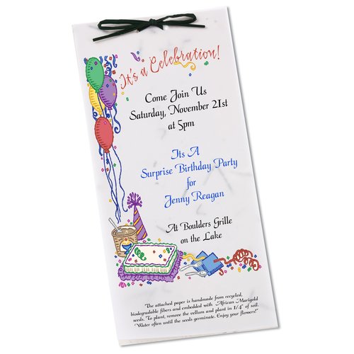 Seeded Invitation/Program - 9" x 4" - Wildflower Money Main Image