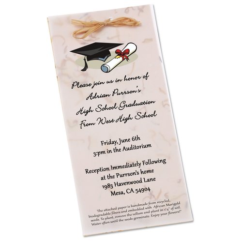 Seeded Invitation/Program - 9" x 4" - Marigold Main Image