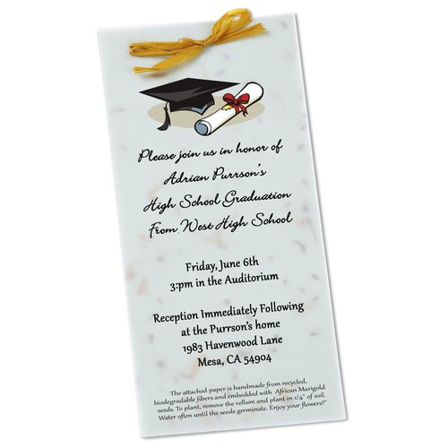 Seeded Invitation/Program - 9" x 4" - Echinacea Main Image