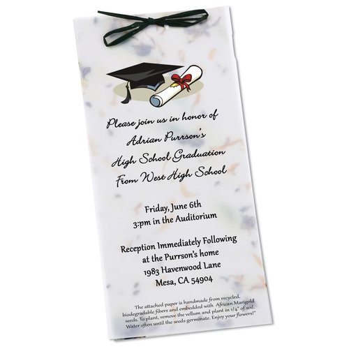 Seeded Invitation/Program - 9" x 4" - Pine Tree Main Image