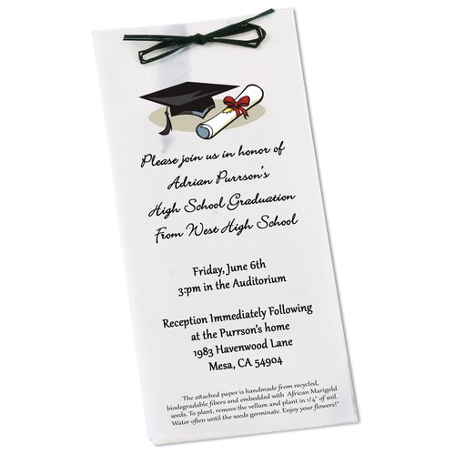 Seeded Invitation/Program - 9" x 4" - Thai Basil Main Image