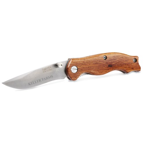Dakota Brand Aztec Pocket Knife w/Light Wood Handle-Closeout Main Image