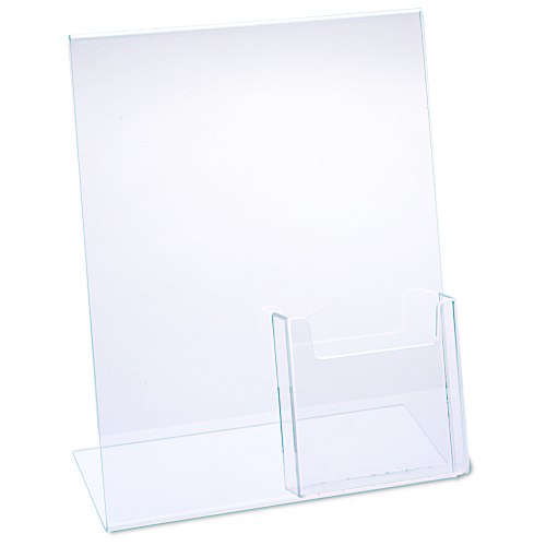 Sign Holder with Brochure Pocket - 8-1/2" x 11" - Blank Main Image