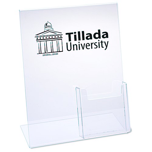 Sign Holder with Brochure Pocket - 11" x 8-1/2" Main Image