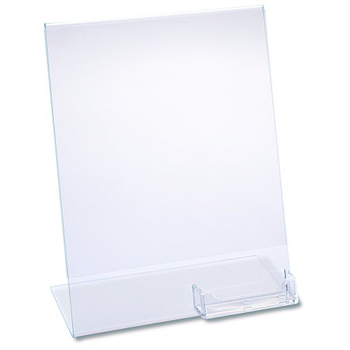 Sign Holder with Business Card Pocket - 11" x 8-1/2" - Blank Main Image