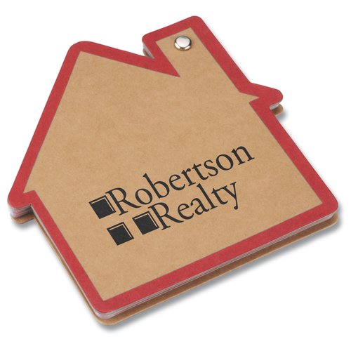 V Natural Kraft Jotter - House - Closeout Main Image