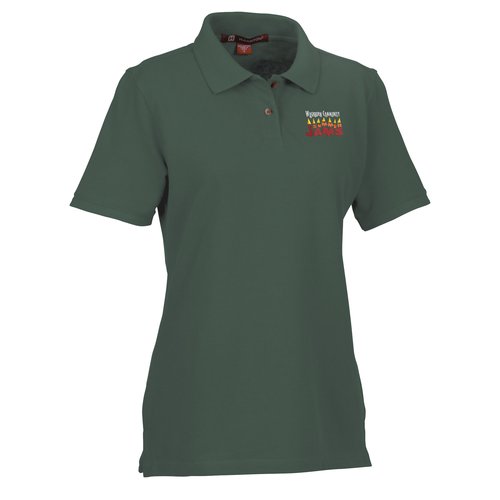 Harriton 6 oz. Ringspun Cotton Pique Polo - Ladies' - 24 hr Main Image