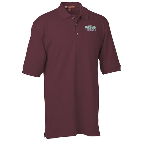 Harriton 6 oz. Ringspun Cotton Pique Polo - Men's - 24 hr Main Image