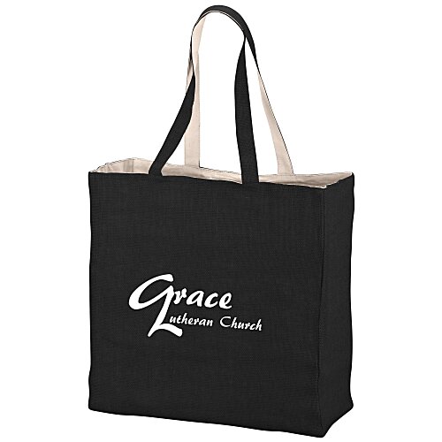 Reversible Jute Cotton Tote Main Image
