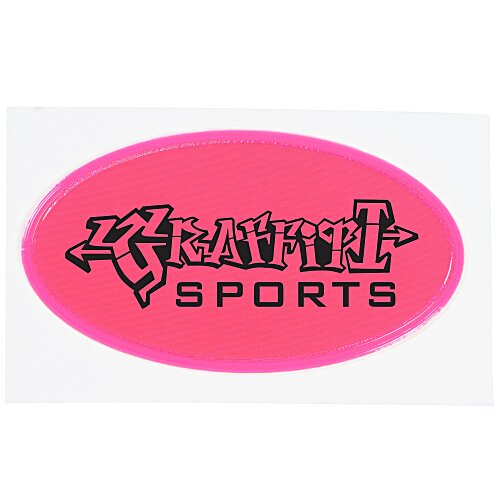 Reflective Sticker - Oval - 1-1/4" x 2-1/4" Main Image