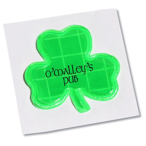 Reflective Sticker - Shamrock - 1-1/8" Dia Main Image
