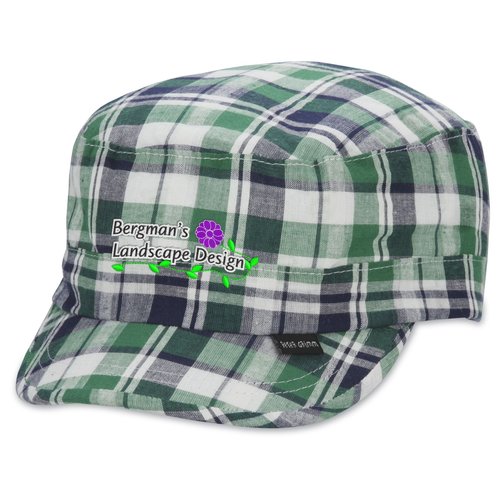 Peter Grimm Cadet Cap - Green Plaid - Closeout Main Image
