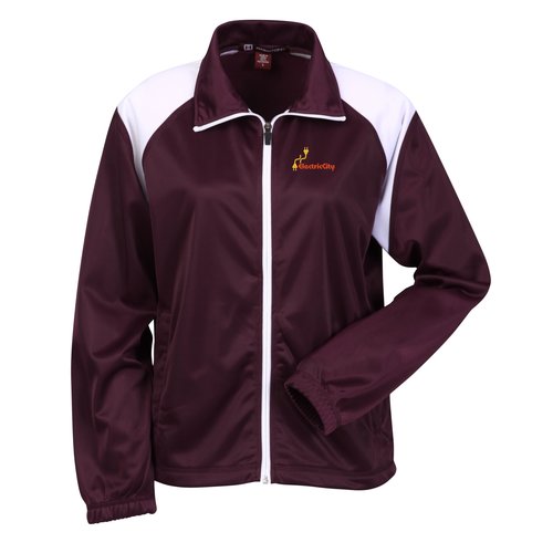 Harriton Tricot Track Jacket - Ladies' Main Image