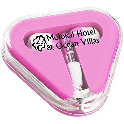 Earbuds with Triangle Case Main Image