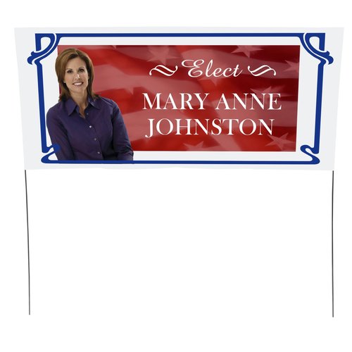 Plastic Sheeting Yard Sign - 16" x 36" Main Image