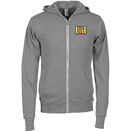 Bella+Canvas Tri-Blend Unisex Lightweight Hoodie - Embroidered Main Image