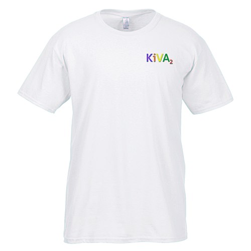 Gildan Softstyle T-Shirt - Men's - White - Embroidered Main Image