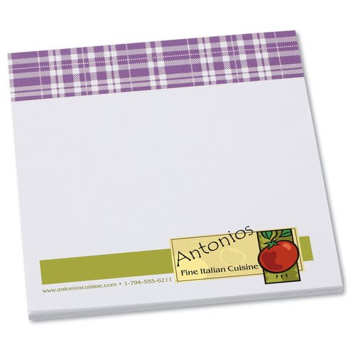 Bic Sticky Note - Designer - 3x3 - Plaid - 25 Sheet Main Image