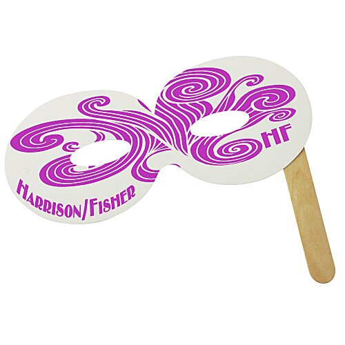 Round Mask with Stick - White Main Image