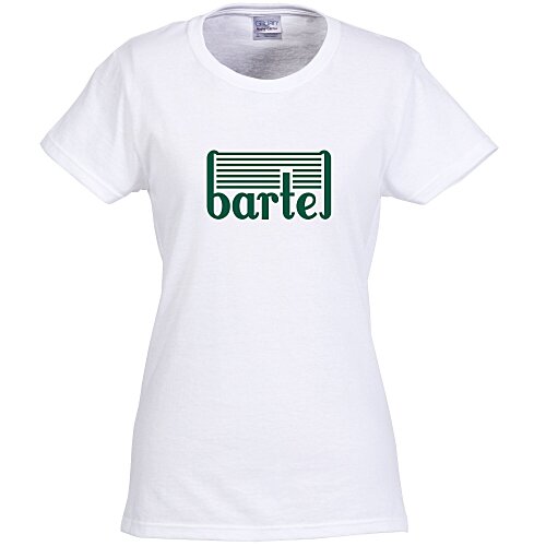 Gildan 5.3-oz Cotton T-Shirt - Ladies' - Screen - White Main Image
